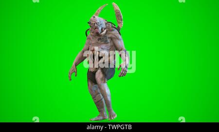 Nukleare post-Apokalypse mutant Soldat 3D-Rendering Stockfoto