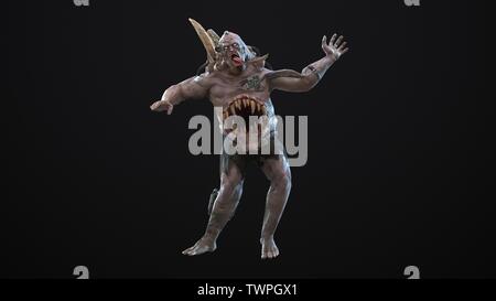 Nukleare post-Apokalypse mutant Soldat 3D-Rendering Stockfoto