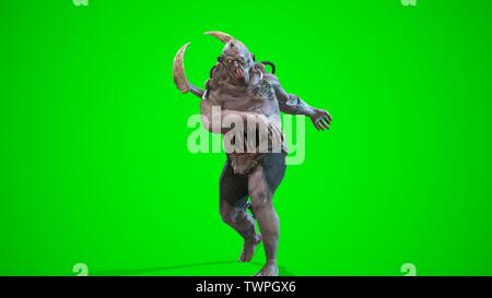 Nukleare post-Apokalypse mutant Soldat 3D-Rendering Stockfoto