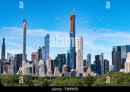 Skyline wie gesehen vom Central Park, NYC, USA Stockfoto