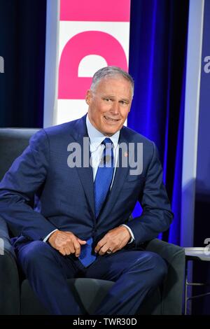 Demokratische Präsidentschaftskandidaten reg. Jay Inslee Adressen die geplante Elternschaft Action Fund Kandidaten Forum Juni 22, 2019 in Columbia, South Carolina. Ein Schiefer von 20 demokratischen Präsidentenkämpfer adressieren die Versammlung der Anhänger der reproduktiven Rechte. Stockfoto