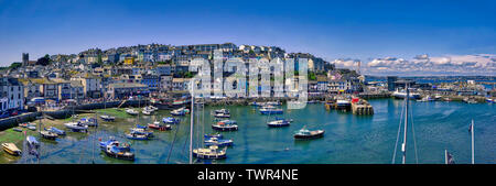 De - Devon: Panoramablick von Brixham Stockfoto