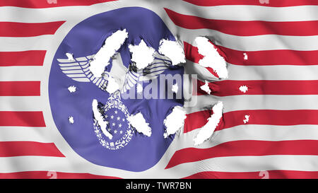 USA Nazi Flag mit einem kleinen Bohrungen Stockfoto