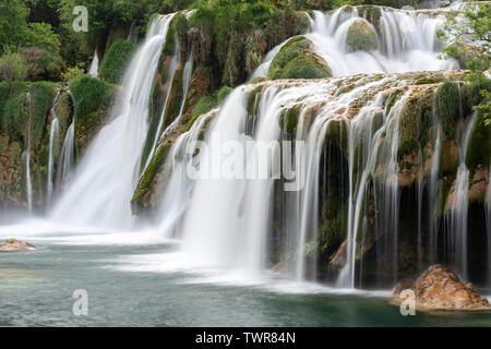 Krka Wasserfälle, Nationalpark Krka, Kroatien, Europa Stockfoto