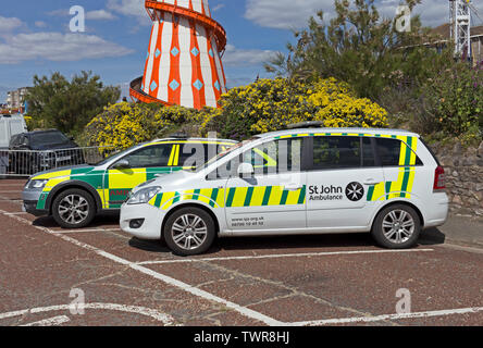 Krankenwagen auf der jährlichen Weston Air Festival in Weston-super-Mare, Großbritannien. Stockfoto