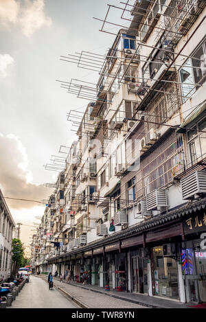 Die alte Stadt Qibao am Stadtrand von Shanghai, China Stockfoto