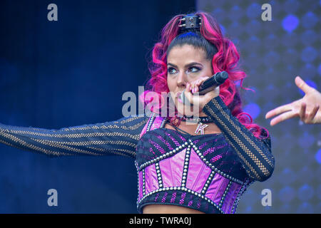 Sechs führt bei West End Live 2019 in Trafalgar Square, am 22. Juni 2019, London, UK. Stockfoto