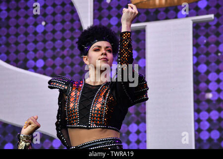 Sechs führt bei West End Live 2019 in Trafalgar Square, am 22. Juni 2019, London, UK. Stockfoto
