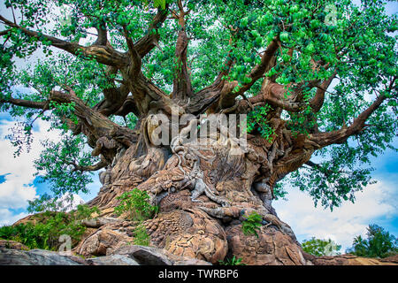 ORLANDO, Florida, USA. Mai 03, 2019: Der Baum des Lebens in Disney's Animal Kingdom Stockfoto