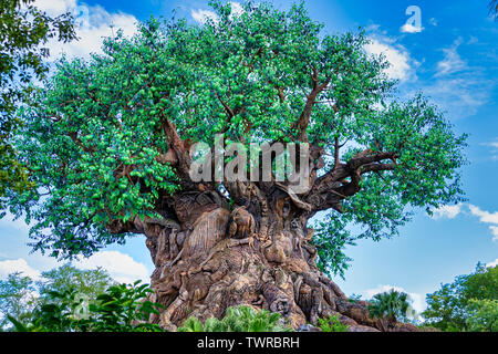 ORLANDO, Florida, USA. Mai 03, 2019: Der Baum des Lebens in Disney's Animal Kingdom Stockfoto