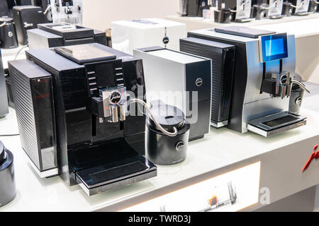 Berlin, Deutschland, 29. August 2018, Jura Kaffeeautomaten von Jura Ausstellung Pavillon, Stand auf globale Innovationen zeigen IFA 2018 Stockfoto