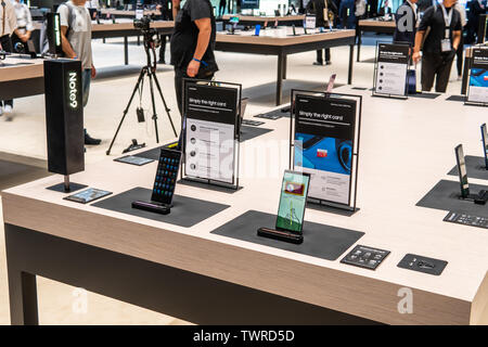 Berlin, Deutschland, 30.August 2018 Samsung Galaxy 9 Smartphone Samsung Ausstellung Pavillon, Stand auf globale Innovationen zeigen IFA 2018 Stockfoto