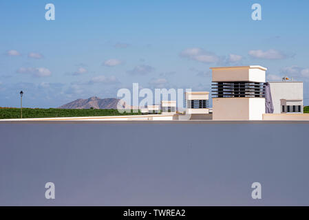 Peraleja Golfplatz und Immobilien in Sucina, Murcia Spanien, Europa. Komplex um einen Golfplatz herum, der geschlossen und in Verfall geraten ist Stockfoto