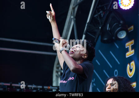 & Julia führt bei West End Live 2019 in Trafalgar Square, am 22. Juni 2019, London, UK. Stockfoto
