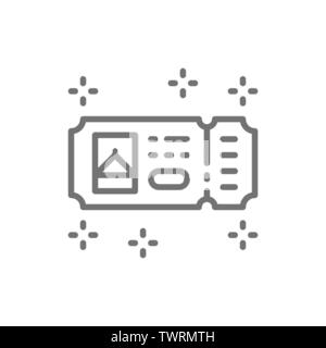 Amusement Park Ticket line Symbol. Stock Vektor