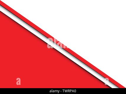 Abstract weiß rotes Dreieck Linie überlappen Design moderne futuristischen Hintergrund Vector Illustration. Stock Vektor