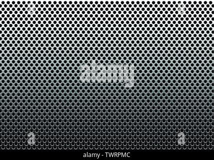 Metal circle Mesh pattern Farbverlauf Hintergrund Textur vektor Illustration. Stock Vektor