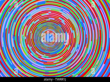 Abstrakte Farben Circle Lines auf blau design Moderne Hintergrund Vector Illustration. Stock Vektor