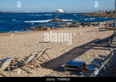 Küste und Strand von Porto Stadt Ende Mai, Portugal Stockfoto