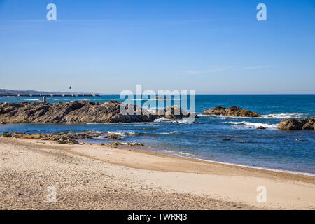 Küste und Strand von Porto Stadt Ende Mai, Portugal Stockfoto