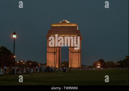 12-jun-2004 India Gate Denkmal des Ersten Weltkrieges Neu Delhi, Indien Stockfoto