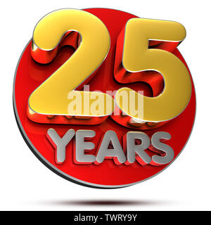 Happy Birthday 25 Jahre Grußkarte poster Farbe Stockfoto, Bild ...