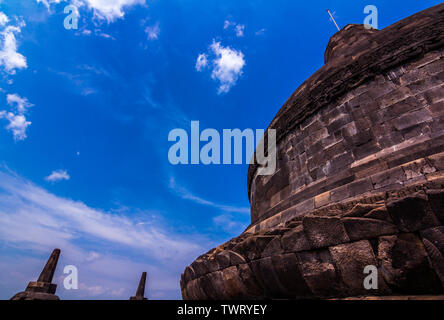 Stupa in Borobudur Tempel Stockfoto