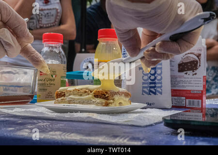 Bibione, Italien - 23. Juni: eine Bühne der Tiramisu Wm fand in Bibione, die Endrunde findet in Treviso. Stockfoto