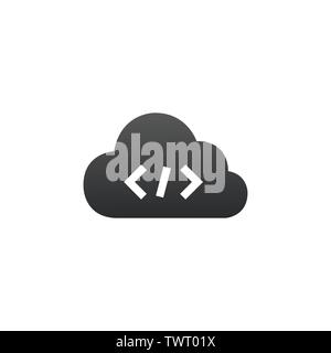 Cloud, Cloud Computing. Vector Illustration auf weißem Hintergrund Stock Vektor