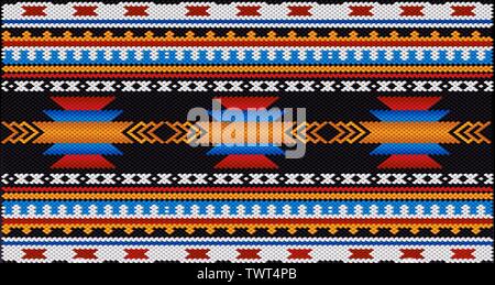 Die traditionelle Ornament der Einwohner in den Osten, die arabische Welt, in der die reichen Farben viel Glück und Wohlstand anzuziehen. Frauen webte Teppiche für wit Stock Vektor