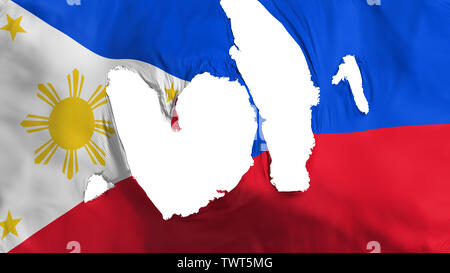 Ragged Philippinen Flagge Stockfoto