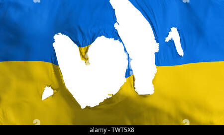 Ragged Ukraine Flagge Stockfoto