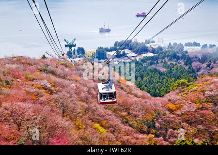 Mt. Komagatake Seilbahn in Hakone, Präfektur Kanagawa, Japan. Stockfoto