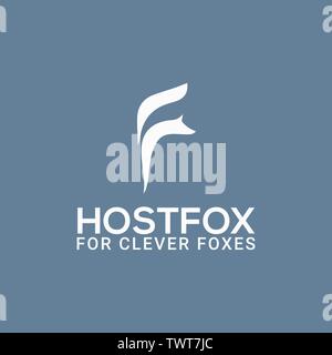 Fox Logo Vorlage. Dieses Logo Design passend für Business, Fox, Tiere, Orange, Studio, Unterhaltung, Medien, usw. Stock Vektor