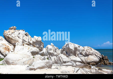 Eine schöne Aussicht auf die Bucht von Mui Ne in Vietnam. Stockfoto