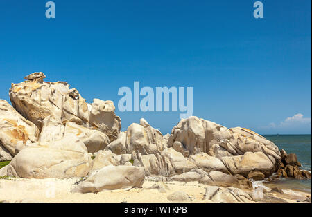 Eine schöne Aussicht auf die Bucht von Mui Ne in Vietnam. Stockfoto