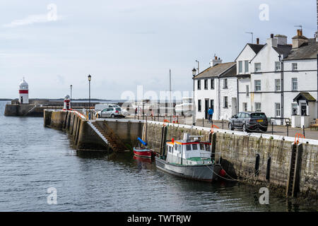 Castletown, Insel Man, 16. Juni 2019. Castletown Hafen Stockfoto