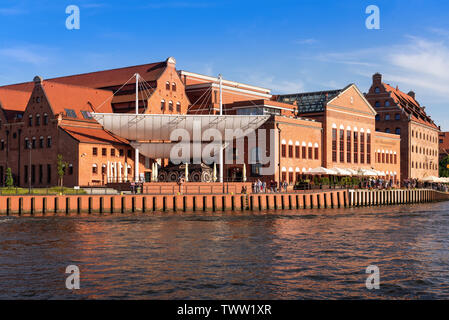 Danzig, Polen - Juni 22, 2019: Bau der polnischen Ostsee Frederic Chopin Philharmonie in Danzig. Die größte Musik Institution in der nördlichen Po Stockfoto