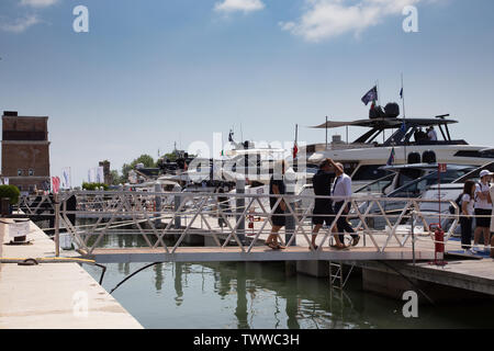 Die 2019 Ausgabe des Salone Nautico Venezia yachting Expo Stockfoto