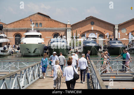 Die 2019 Ausgabe des Salone Nautico Venezia yachting Expo Stockfoto