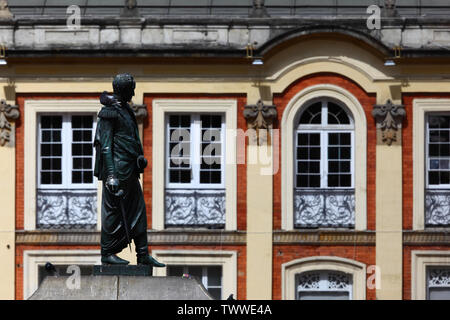 Statue von Simón Bolívar und Lievano Palast, dem Plaza Bolívar, Bogotá, Kolumbien Stockfoto