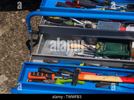 Toolset mit der Innenraum zu halten, Do-it-yourself (DIY) Tools. Stockfoto