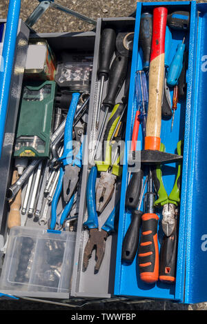 Toolset mit der Innenraum zu halten, Do-it-yourself (DIY) Tools. Stockfoto