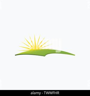 Natur Logo Design Vector in Illustrator Stock Vektor