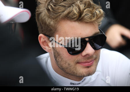 Derby, Großbritannien. 23. Juni 2019. JRM Rennfahrer Seb Morris während der britischen GT-Meisterschaft Runde 9 in Donington Park, Derby, England am 23. Juni 2019. Foto von Jurek Biegus. Credit: UK Sport Pics Ltd/Alamy leben Nachrichten Stockfoto