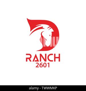 Horse Logo Design Vector in Illustrator Stock Vektor