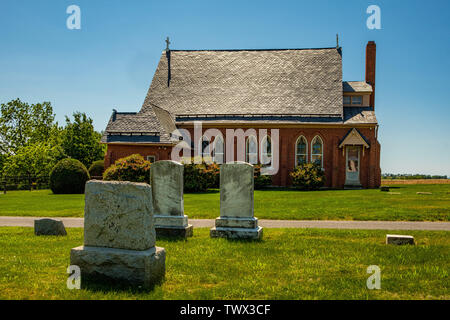 Harbaugh der Reformierten Kirche, 14301 Harbaugh Church Road, Washington Township, Pennsylvania Stockfoto