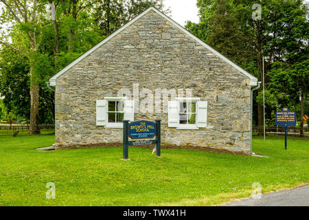 Alte Browns Mill School, Browns Mill Road, Kauffman, Pennsylvania Stockfoto