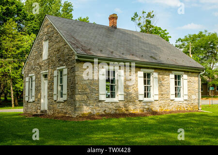 Alte Browns Mill School, Browns Mill Road, Kauffman, Pennsylvania Stockfoto