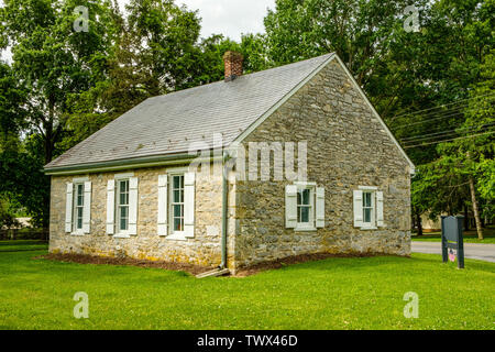 Alte Browns Mill School, Browns Mill Road, Kauffman, Pennsylvania Stockfoto